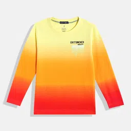 Indian Terrain Boys Ombre Printed Pure Cotton T-shirt-picture-55