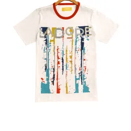 LAdore Kids White Printed Round Neck T-shirt-picture-16