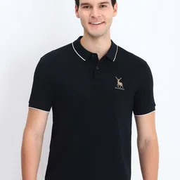 Allen Solly Men Solid Polo Collar Cotton T-shirt-picture-28