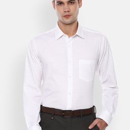 Van Heusen Men White Regular Fit Checked Formal Shirt-picture-20