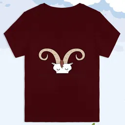 RCPL Bad Monkey Kids Maroon Saint Goat Graphic Printed Slim Fit Cotton T-shirt-picture-13