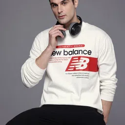 New Balance Men Typography Printed Pure Cotton Athleisure Relaxed T-shirt-picture-36