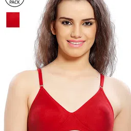 Lady Love Pack of 2 Maroon Cotton T-shirt Bra-picture-42