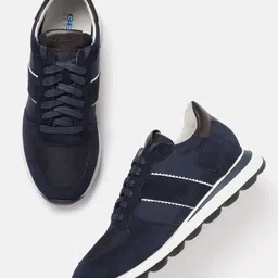 Geox Men Perforations Leather Sneakers image 1