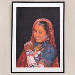 Exotic India Red Gypsies of India Series Painting Wall Art-picture-38