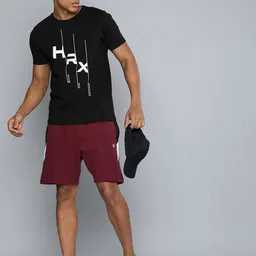 HRX by Hrithik Roshan Men Brand Logo Printed Pure Cotton T-shirt-picture-13