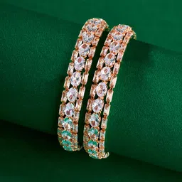 TEEJH Eternaa Set Of 2 Cubic Zirconia Studded Bangles-picture-33
