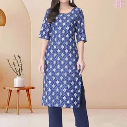 Moda Rapido Pack of 2 Printed Straight Kurta with Trousers-picture-28