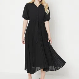 DOROTHY PERKINS Accordion Pleats Fit and Flare Dress-picture-32