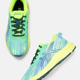 ASICS Kids Green & Blue Woven Design Gel-Noosa Tri 13 GS Running Shoes-picture-40