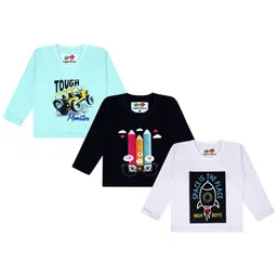 Superminis Boys Pack Of 3 Graphic Printed Cotton T-shirt-picture-23