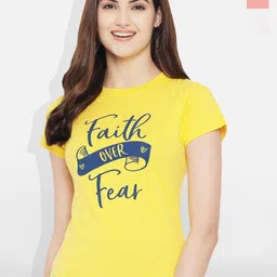Fabflee Women Multicoloured 4 Printed V-Neck T-shirt-image-65