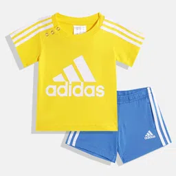 ADIDAS Boys 3-Stripes Pure Cotton T-shirt with Shorts-image-3