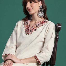 Indo Era Ethnic Motifs Embroidered Kurta with Palazzos-picture-18