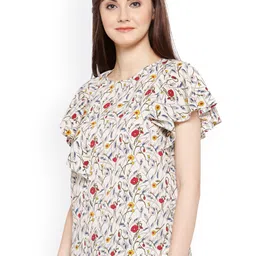 Gipsy Women Cream-Coloured Printed Top image 3