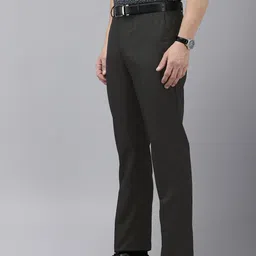 Park Avenue Men Checked Formal Trousers image 2