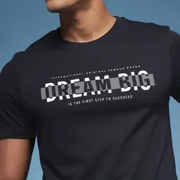 HERE&NOW Pure Cotton Typography Printed T-shirt image 3