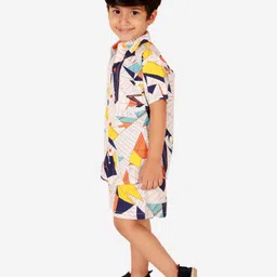 Superminis Boys Printed Shirt With Shorts Clothing Set image 5
