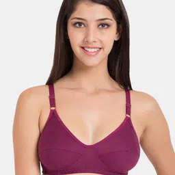 Souminie Purple Solid Non-Wired Non Padded Everyday Bra SLY-935-2PC-MG-30B image 2