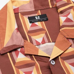 HERE&NOW Opaque Geometric Printed Casual Shirt image 5