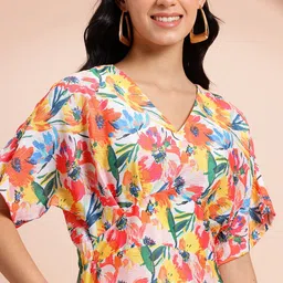 Mast & Harbour Floral Print A-Line Midi Dress image 3