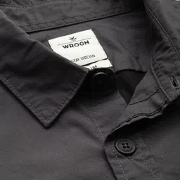 WROGN Pure Cotton Brand Logo Print Detail Colourblocked Casual Shirt image 2
