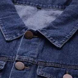 HERE&NOW Men Blue Washed Denim Jacket image 5