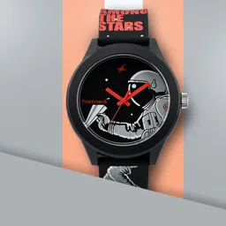 Fastrack Unisex Black Tees Space Analogue Watch 38003PP24 image 1