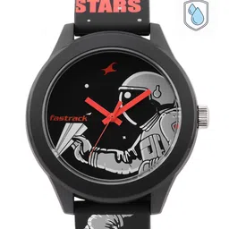 Fastrack Unisex Black Tees Space Analogue Watch 38003PP24 image 2