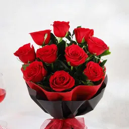 Blushing Red Roses Bouquet image 3