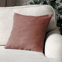 CASABLEU Orange Set of 2 Velvet Square Cushion Covers image 2