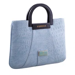 ESBEDA Blue Textured Handheld Bag image 3