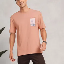 Nautica Photographic Printed Drop-Shoulder Sleeves Pure Cotton Relaxed Fit T-shirt image 2