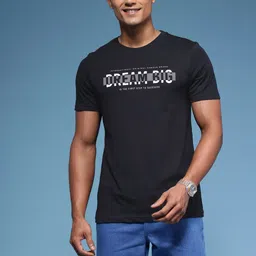 HERE&NOW Pure Cotton Typography Printed T-shirt image 5