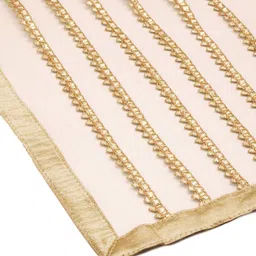 flaher Women White Gotta Patti Net Dupatta image 3