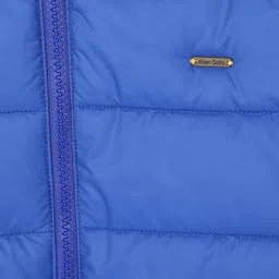 Allen Solly Junior Boys Blue Solid Puffer Jacket image 3