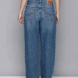Levis Women 94 Baggy Wide Leg High-Rise Pure Cotton Heavy Fade Jeans image 3
