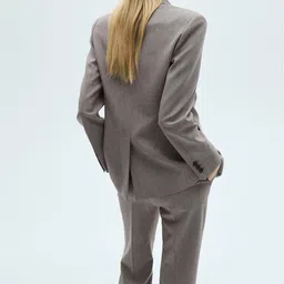 MANGO Straight Fit Single-Breasted Semi-Formal Blazer image 3