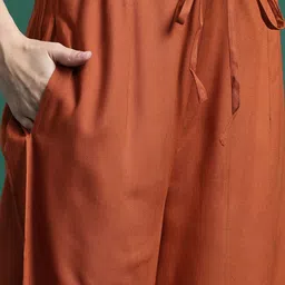 Indo Era Embroidered Thread Work Kurta with Trousers image 5