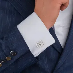 Sophisticated Personalized Gold And Silver Initials Cufflinks image 5