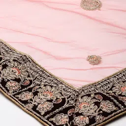 flaher Embroidered Beads & Stones Net Dupatta image 3
