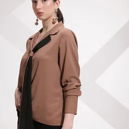 her by invictus Solid Tie-Up Neck Top-picture-23