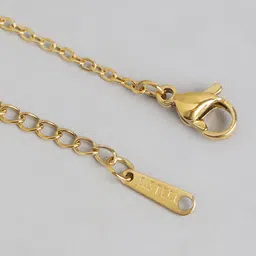 Carlton London 18kt Gold Plated Stainless Steel Green Enamel Heart Necklace image 3