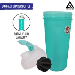 ADRENEX Green & White 2 Pieces Shaker Water Bottle image 2