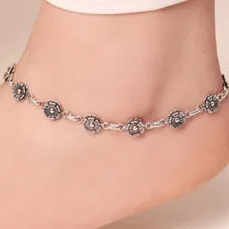 Zavya Silver-Plated 92.5 Sterling Silver Anklet image 1