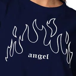 STATUS MANTRA Typography Printed Oversized T-shirt image 2