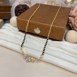 Anouk Gold-Plated Artificial Stones and Beads Mangalsutra image 4