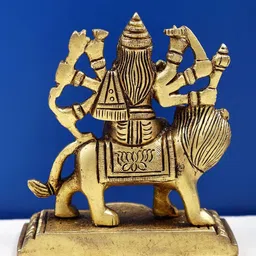 Exotic India Religious Eight Armed Blessing Goddess Durga Idol Showpiece image 3