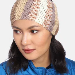 Magic Needles Unisex Beige Handmade Woolen Headband-image-28