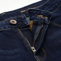 SPYKAR Men Straight Comfort Fit Low Distress Light Fade Stretchable Jeans image 5